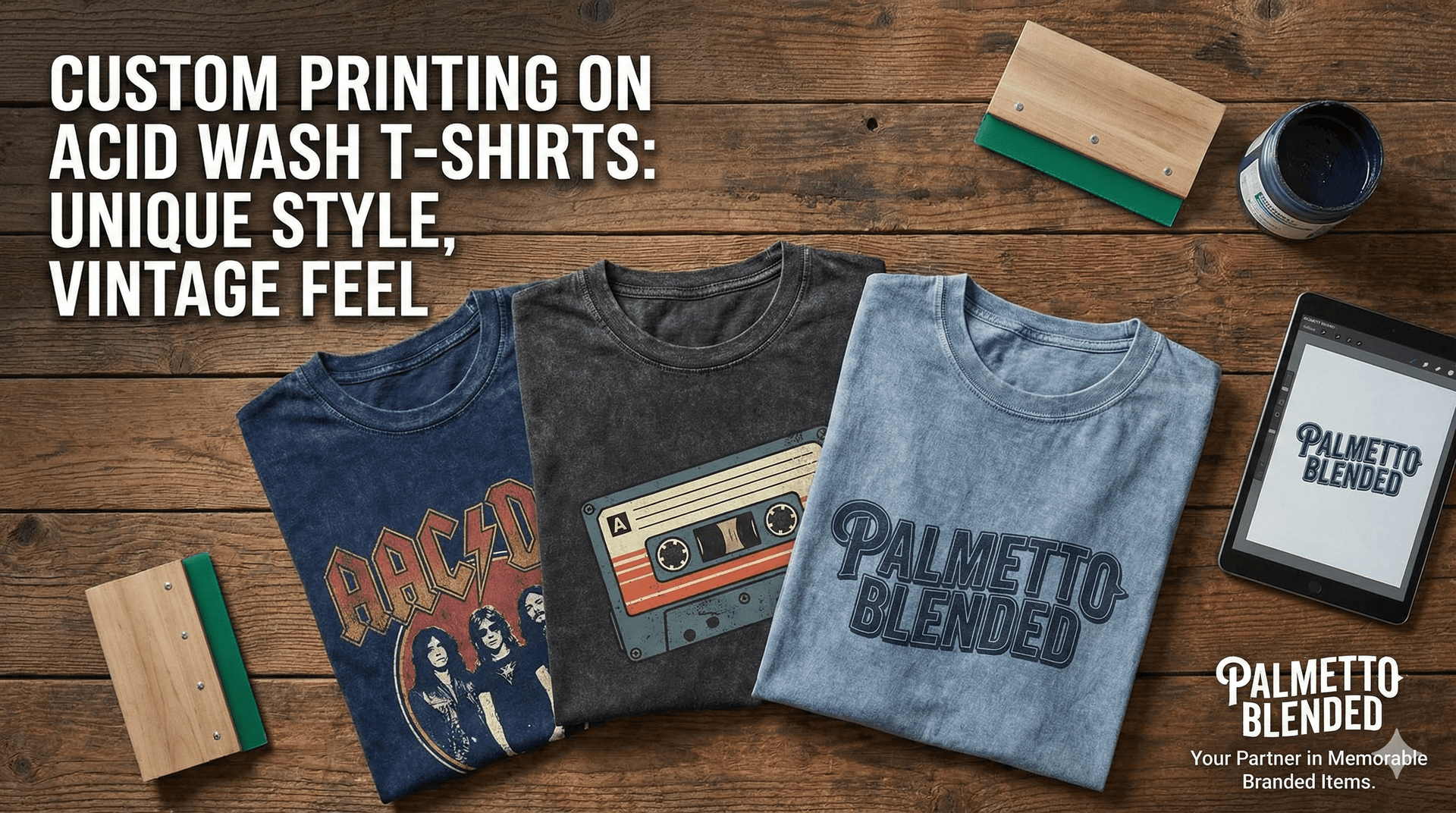 Acid Wash Custom T shirt