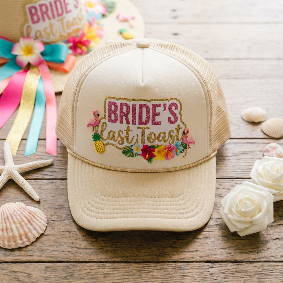 Charleston bachelorette hats totes and matching party merch