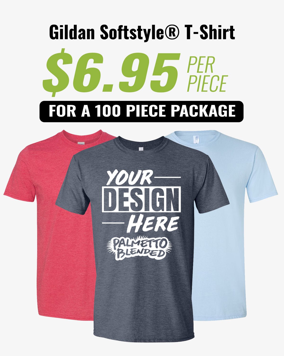Gildan Softstyle® 64000 T-Shirt Package (100 Pieces)
